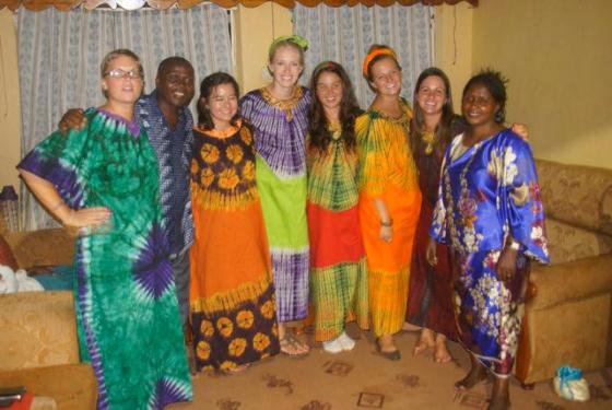 World Race mission team to Wobulenzi, March 2012. L-R: Katie, Pastor Moses, Brittany, Stephanie, Natalie, Shay, myself, and Mama